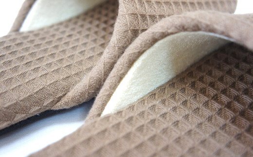 太ワッフルソフトスリッパFサイズ（約24.5cmまで）2足セット　【04301-0349】_イメージ4