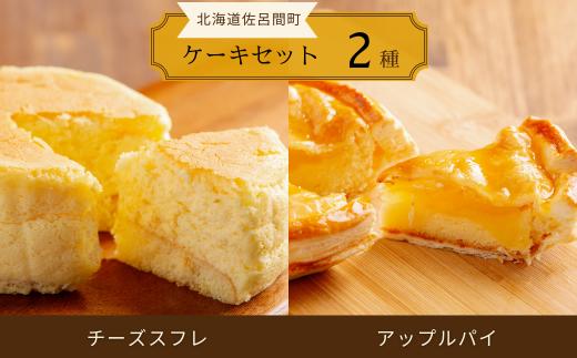 2種のケーキセット（チーズスフレ・アップルパイ） 【 ふるさと納税 人気 おすすめ ランキング 菓子 焼菓子 チーズスフレ アップルパイ 甘い 美味しい 北海道 佐呂間町 送料無料 】 SRMJ019