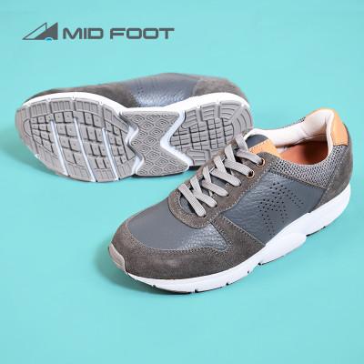 ふるさと納税 大和郡山市 ミッドフット 22.5cm GRAY(グレー) レザースニーカー 婦人靴 牛革 MF001JL