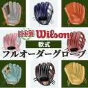 【ふるさと納税】＜軟式＞Wilson 軟式フルオーダーグローブ(一式) 阿久根市 特産品 スポーツ グラブ オーダー 野球 職人 オーダーメイド 子ども【アクネスポーツ】a-170-5