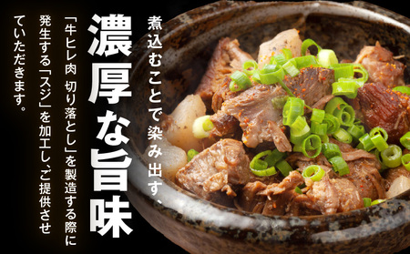 牛すじ肉 総量 2kg 真空パック 500g×4P【氷温熟成×極味付け 牛肉 お肉 小分け 冷凍 SDGs フードロス カレー 煮込みに】