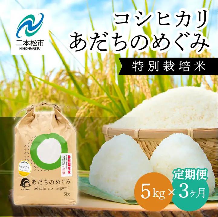 米 定期便 3ヶ月 JAふくしま未来 コシヒカリ 5kg【こらんしょ市】