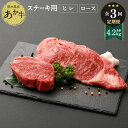 【ふるさと納税】【定期便3ヶ月】熊本県産ステーキ用あか牛 ヒレ肉600gロース肉800g 1.4kg×3回 合計4.2kg 牛肉 和牛 赤牛 ビーフ ステーキ ロース フィレ セット九州 熊本県 菊陽町 冷凍 送料無料