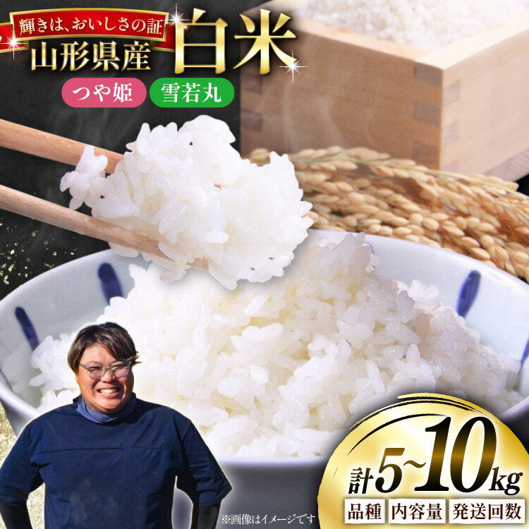 【ふるさと納税】 米 令和8年産 選べる 定期便 品種 内容量 5kg 10kg 3回 雪若丸 つや姫 [本田勇仁 山形県 高畠町 tk06bgj910008] お米 白米 精米 ごはん ご飯 ブランド米 5キロ 10キロ 定期