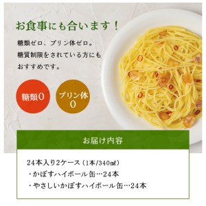 H07022　かぼすハイボール缶・やさしいかぼすハイボール缶　24本入り2ケースセット