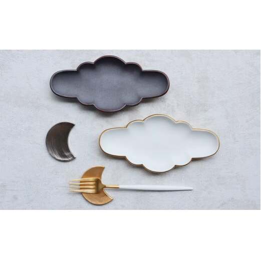 【人気No.1】 有田焼 Cloud×Moon 4点セット 【まるふく】 有田焼 箸置き カトラリーレスト デザート皿 食器セット 有田焼食器セット おしゃれ食器セット デザート皿 かわいいデザート皿