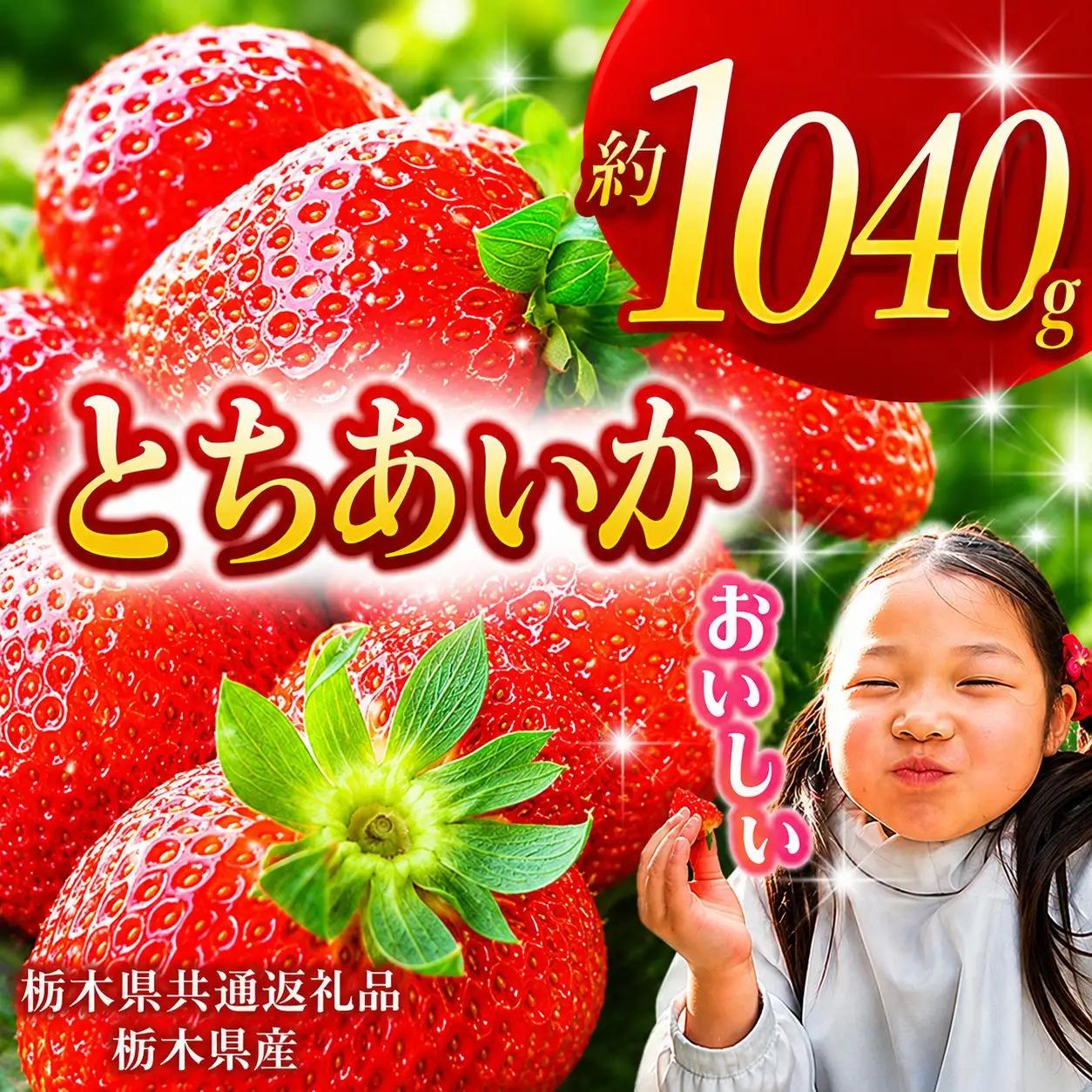 【栃木県共通返礼品】【先行予約】とちあいか 260g×4P| 年始発送 果物 くだもの フルーツ 野菜 やさい ヤサイ 苺 イチゴ いちご とちあいか 新鮮 甘い 数量 限定 美味しい 果物 共通返礼品 フルーツ デザート 栃木県 那珂川町 送料無料