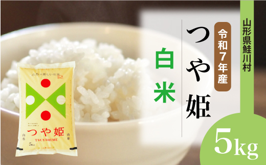 ＜令和7年産米＞ 令和8年5月下旬発送　特別栽培米 つや姫 【白米】 5kg （5kg×1袋） 鮭川村