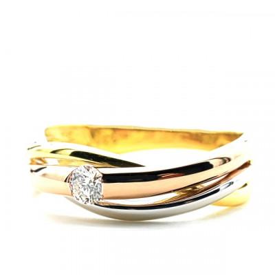 ふるさと納税 笛吹市 K18/PT　スリーカラーダイヤリング0.10CT　R3983DI-C #11 |  | 02