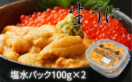 C-61003【12/14まで年内配送】 エゾバフンウニ塩水パック100g×2P(計200g)