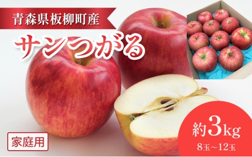 
                  【早生りんごの定番・サンつがる】家庭用/サンつがる/約3kg　青森県　りんご　リンゴ　林檎　フルーツ　くだもの　果物
                