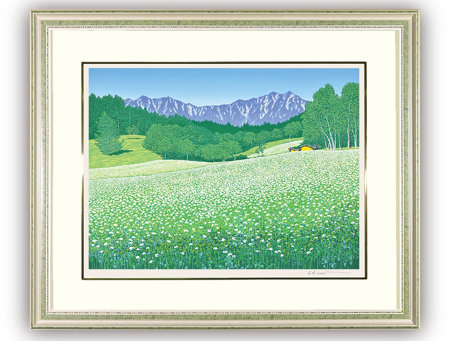 
            「蕎花」　※額が選べる | 埼玉県 東松山市 版画 額付 小川手漉和紙 日本版画会 小暮真望 芸術 美術 風景 自然 送料無料 バージョン 美しい ギャラリー アーティスト アート ART 芸術 デザイン インテリア 絵画 限定版 芸術品 オリジナル 長野県 大町市 中山高原
          