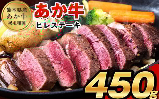 
            あか牛 （褐毛和牛） ヒレステーキ 450g  フィレ ヘレ《2026年1月中旬-3月末頃出荷》 牛 肉 ステーキ 熊本県 荒尾市 
          