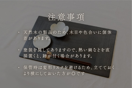 ランチョンマット KIRI Place Mat（2枚組）【ブラック】《1枚のサイズ：450×280×6（mm）》朝倉家具