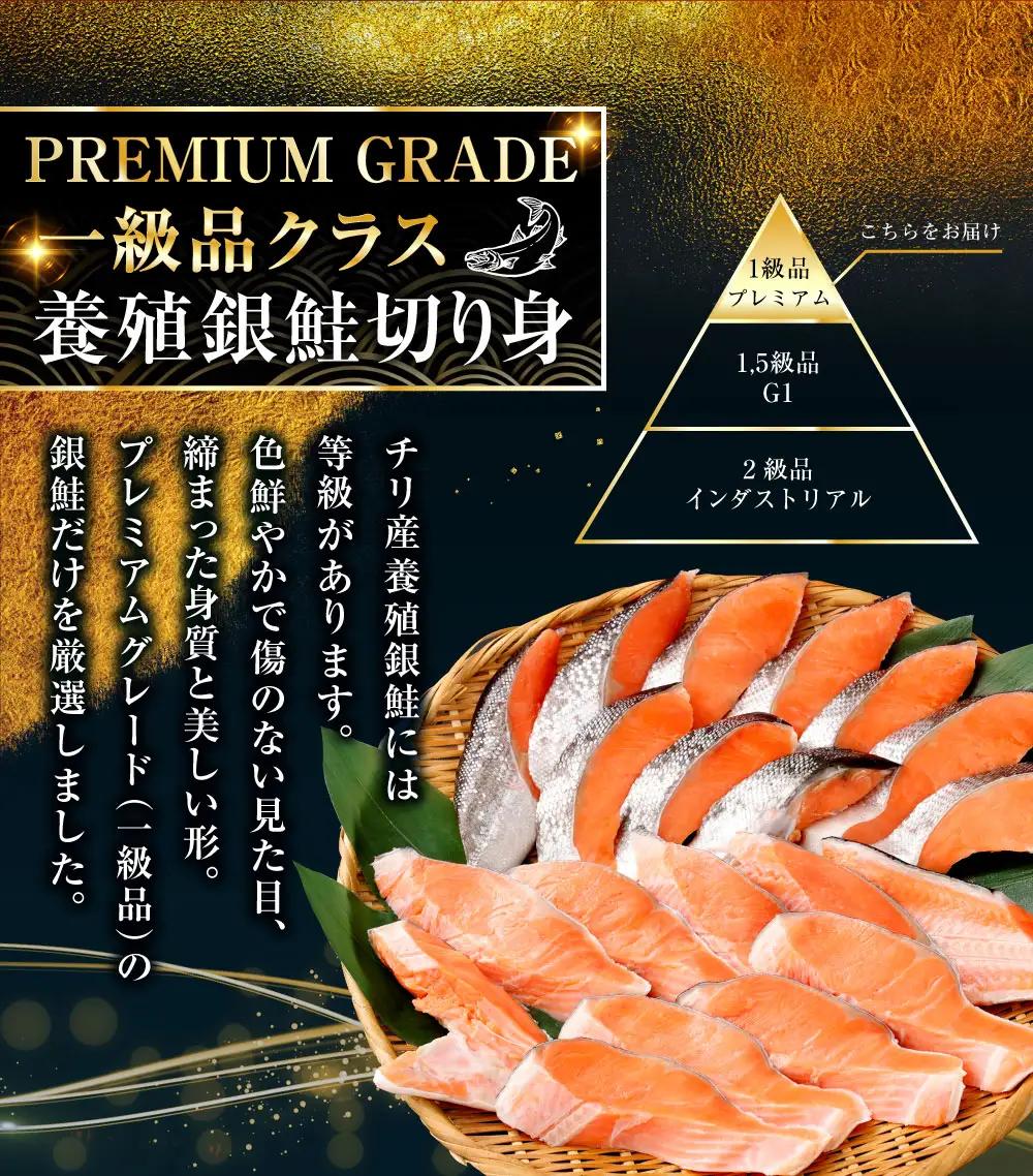 旨味抜群！！第三弾！キングサイズの甘塩銀鮭 半身 厚切10切！ ふるさと納税 鮭 F4F-8080