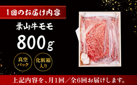 【全6回定期便】 葉山牛 スキヤキ用モモ800g／  牛肉 葉山牛 和牛 すき焼き モモ 【有限会社葉山旭屋牛肉店】[ASAP033]