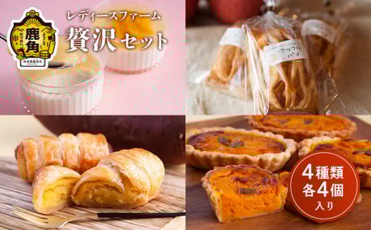 レディースファーム贅沢セット 4種×各4個（合計16個入り）【レディースファーム】スイーツ お菓子 バレンタインデー ホワイトデー 家庭用 完熟 国産 お中元 お歳暮 贈り物 贈答用 グルメ ギフト 故郷 秋田 あきた 鹿角市 鹿角 送料無料