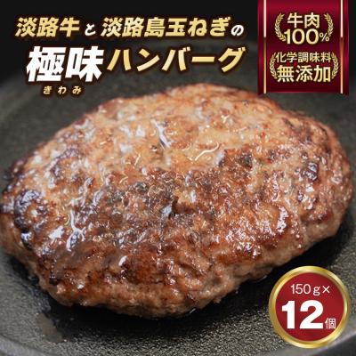 ふるさと納税 淡路市 淡路島 極味ハンバーグ 150g×12個 牛肉100%　ao05756