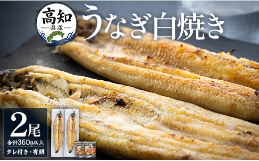 
            高知県産うなぎの白焼き 180～210g×2尾 - エコ包装 国産 うなぎ 白焼き 鰻 冷凍 高知 yw-0119
          