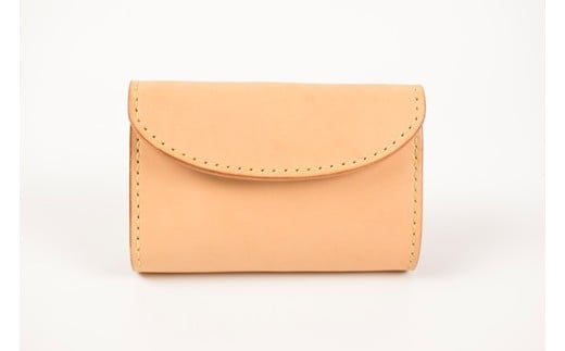 【minca】栃木レザーの三つ折り財布 ミドルサイズ ハンドステッチ滑らかな手触り/Middle wallet 01/タン(生成)　518【雑貨 ファッション 人気 おすすめ 】