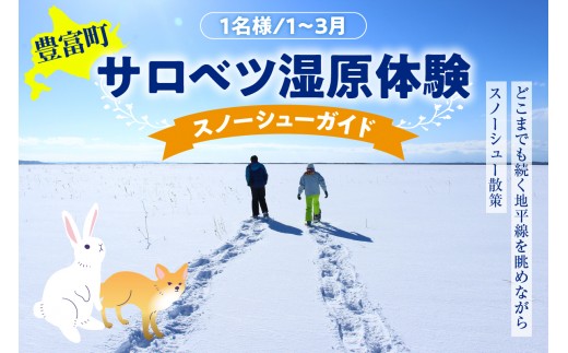 
            サロベツ湿原体験！スノーシューガイド 1名様 【1～3月】
          