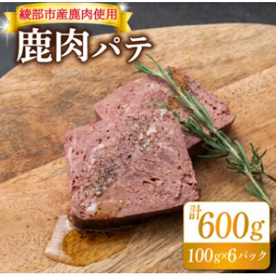 鹿肉パテ 600g(100g×6パック)低温熟成肉 ジビエ【配送不可地域：離島】【1603620】