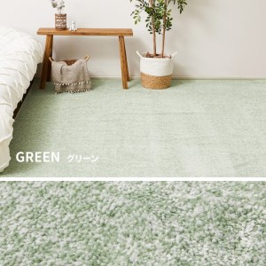 ペットにやさしい 8大消臭・抗菌 カーペット 1枚 10帖 グリーン 約352×440cm 600094890 [3465]