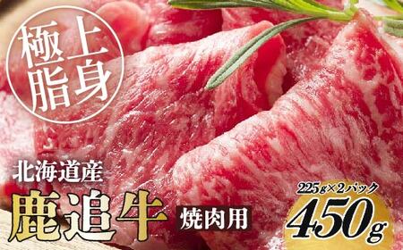 鹿追牛ロース焼肉用（Bセット） 225g×2 SKA004 【 人気   北海道  送料無料 】