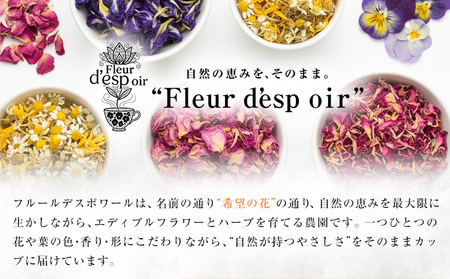 悩み別ブレンドティー セット 2種類 fleur d'espoir《30日以内に出荷予定(土日祝除く)》岡山県 笠岡市 ハーブ 紅茶 ティーパック エディブルフラワー