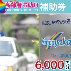 ふるさとのお父様お母様へ　高齢者お助け「お買物代行・同行サービス」補助券6,000円分（500円×12枚）（CE-3）