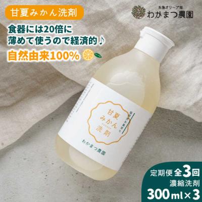 ふるさと納税 糸島市 【全3回定期便】【植物 由来】 万能 濃縮 甘夏 みかん 洗剤/わかまつ農園 [AHB020]