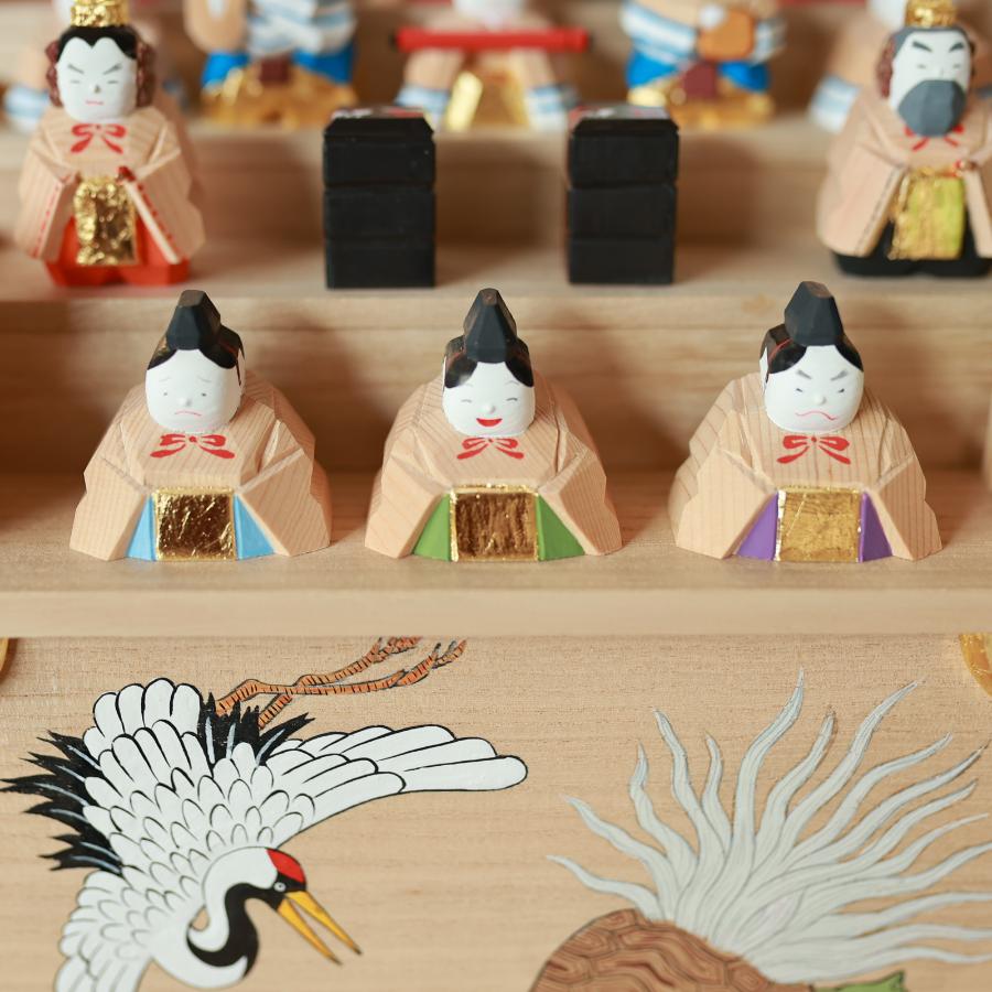 ＜蔵王一刀彫＞雛人形　段飾り（小）