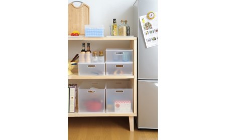 収納ボックス インボックス L クリア 3個セット 取っ手付 収納ボックス 衣類 収納ケース カラーボックス おもちゃ収納 押し入れ収納【010S074】