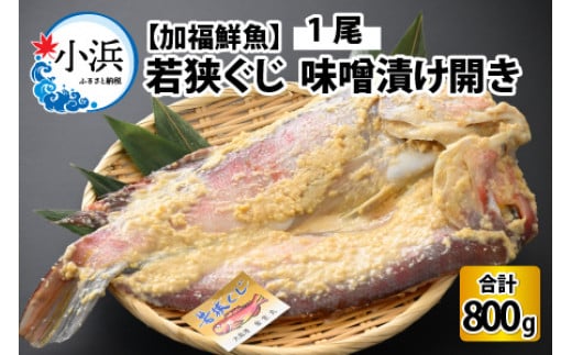 
【加福鮮魚】若狭ぐじ 味噌漬け開き 1尾 800g
