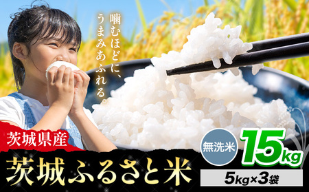 米 茨城 ふるさと米 無洗米 15kg《8月下旬-9月末頃出荷》無洗米 無洗米 無洗米