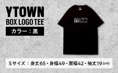 【Sサイズ】YTOWN BOX LOGO TEE BLACK【YTOWN】[AKIK001-1]
