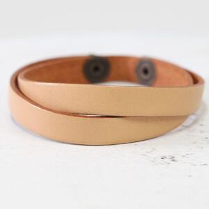 オシャレに決まる！牛革【イタリアンレースブレスレット】自由にアレンジ レザーカラー：ヌメ WL002 ヌメ ブレスレット