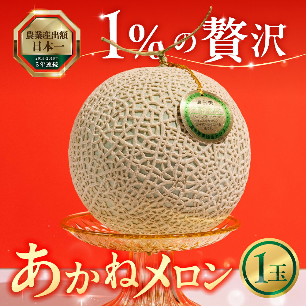 【ふるさと納税】2026年先行予約 最高級 1%の贅沢「あかねメロン」 (1玉 1.5kg以上) 8月 / 9月 メロン マルカ農園オリジナルブランド マスクメロン アールスメロン 渥美半島産 メロン めろん 箱詰め フルーツ 果物 愛知県 田原市 産地直送 糖度 青肉 ド甘い