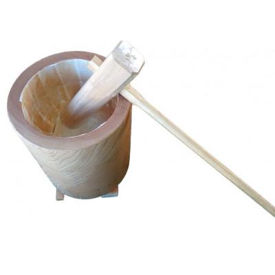 ふるさと納税 南木曽町 ケヤキの臼とカエデの杵の餅つきセット