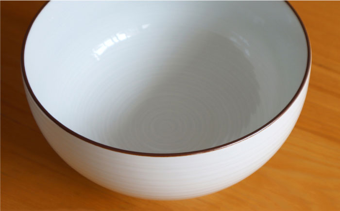 【白山陶器】【定番のシリーズ】白磁千段6寸深めん丼 2ピースセット【波佐見焼】[TA111]