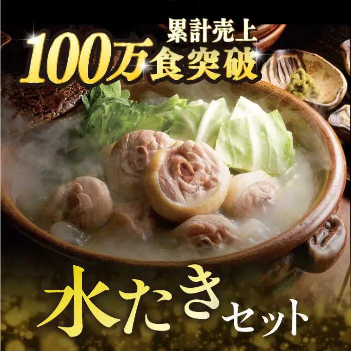 【全6回定期便】博多 華味鳥 水たき &  もつ鍋 セット (各 3-4人前 )《糸島》【トリゼンフーズ】 [AIB015]