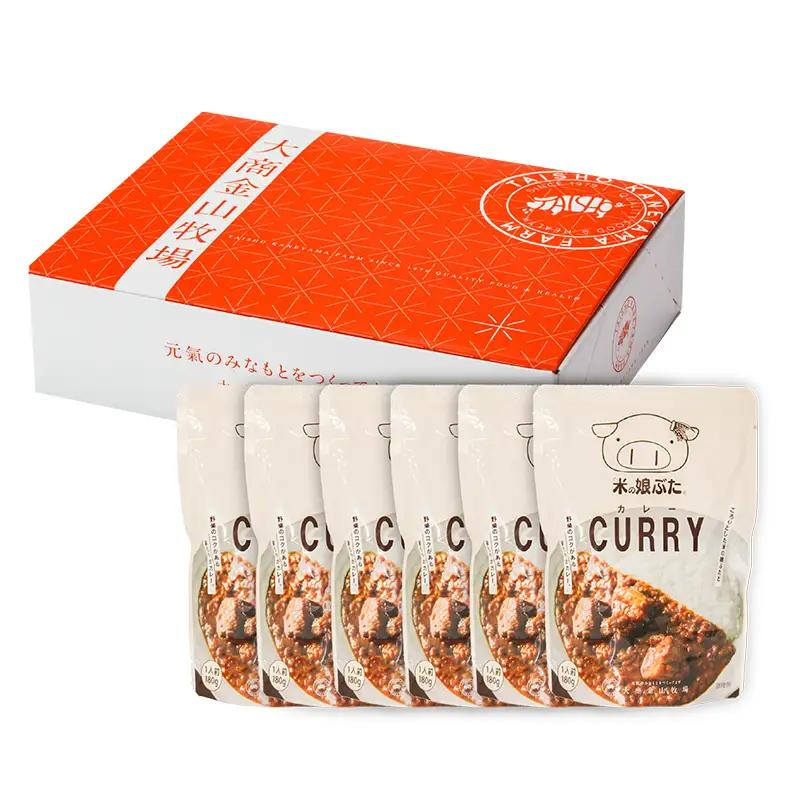 米の娘ぶたカレー 180g×6袋 豚肉 ブランド豚 高級 冷凍 レトルト 小分け 6食 お手軽 東北 山形 金山町 F4B-0823