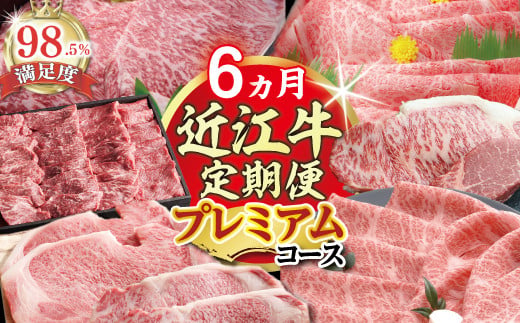 【期間限定】特選近江牛定期便（６カ月）プレミアムコース【ZZ41U】