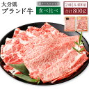 【ふるさと納税】おおいた和牛＆豊美牛 食べ比べセット 肩ローススライス 計800g 牛肉 和牛 お肉 すき焼き しゃぶしゃぶ 冷凍 国産 九州 大分県 竹田市 送料無料