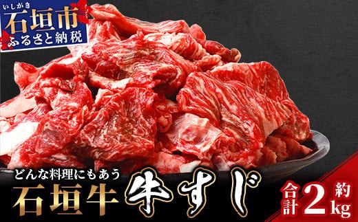 
            石垣牛・牛すじ 2kg入り 真空パック（又はトレイ）・カレー、おでんに大活躍！ SI-15
          