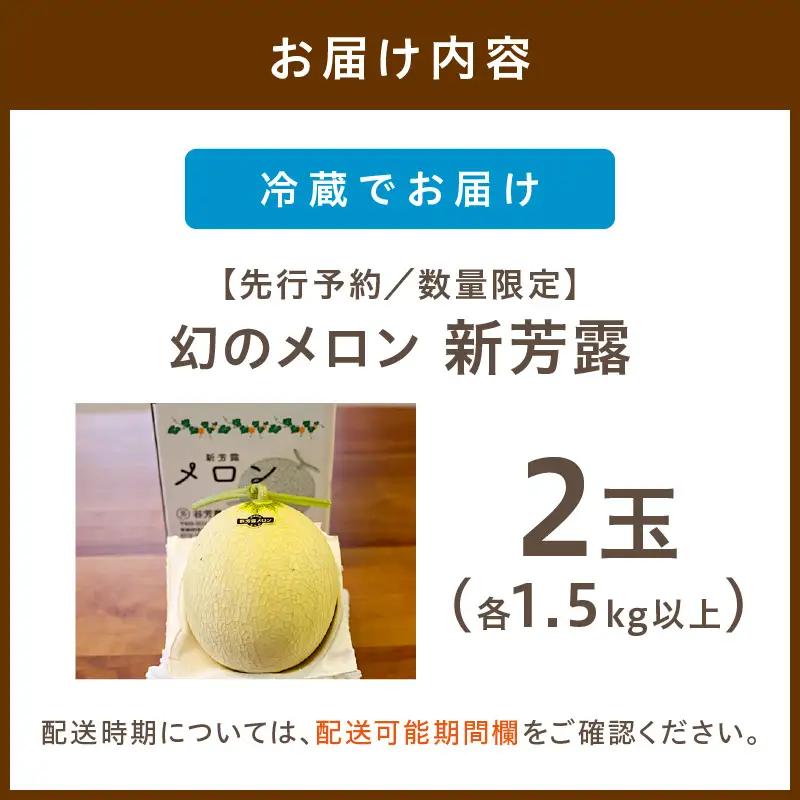 【数量限定 先行予約 幻のメロン】新芳露 2玉 シンホウロメロン