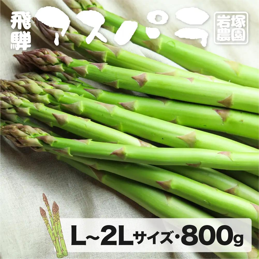 【2026年発送】飛騨産アスパラガス Lサイズ 800g 岩塚農園 [Q566] アスパラガス 