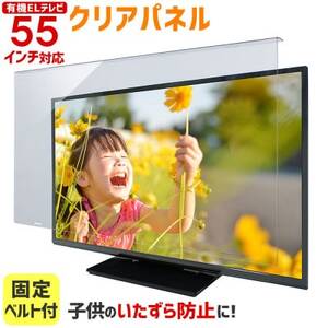 大阪府和泉市　有機ELテレビ55インチ用　テレビ画面保護パネル　クリアタイプ　テレビガード【1669373】