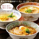 【ふるさと納税】喜多方ラーメン ラーメン 乾麺 インスタント 12食 しょうゆ味 みそ味 しお味 担々麺 セット 五十嵐製麺　【07208-0238】