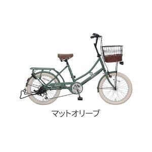 ヱビス自転車 フィデース206CST 20インチ小径自転車 シマノ製外装6段変速　電動なし（レトロ感 シマノ製ローラーブレーキ LEDオートライト ）【マットオリーブ】